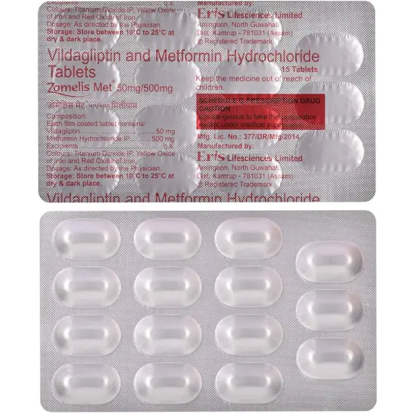 Zomelis Met 50mg/500mg Tablet